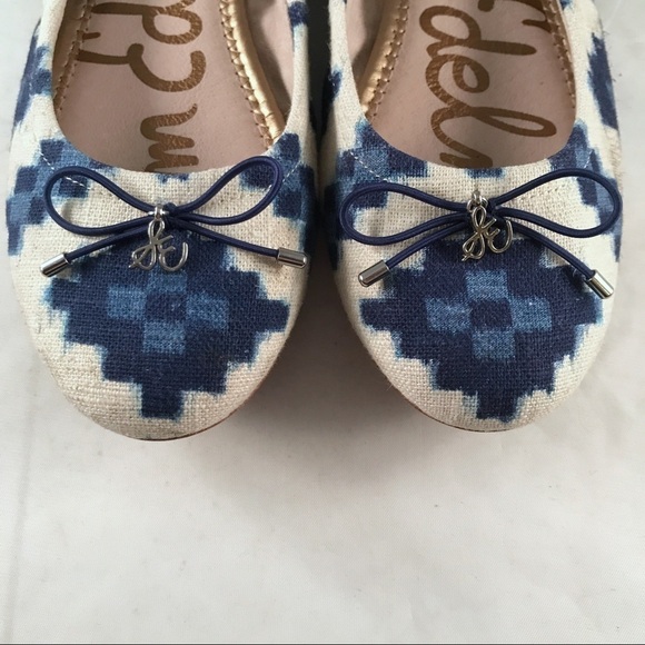 Sam Edelman Ikat Blue Felicia Flat - Picture 3 of 8